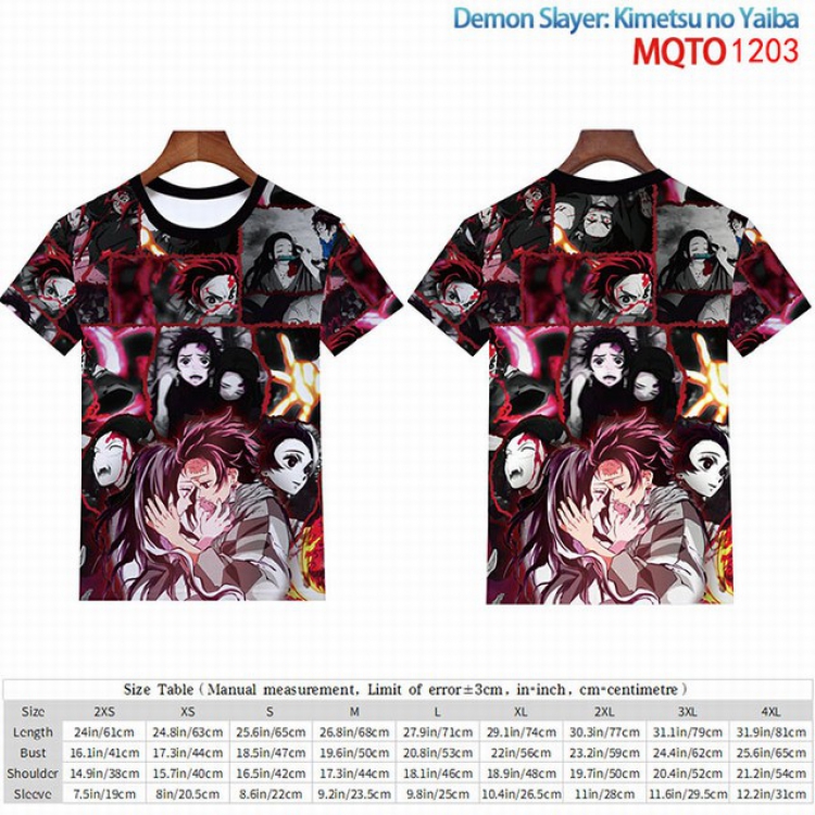 Demon Slayer Kimets Full color short sleeve t-shirt 9 sizes from 2XS to 4XL MQTO-1203