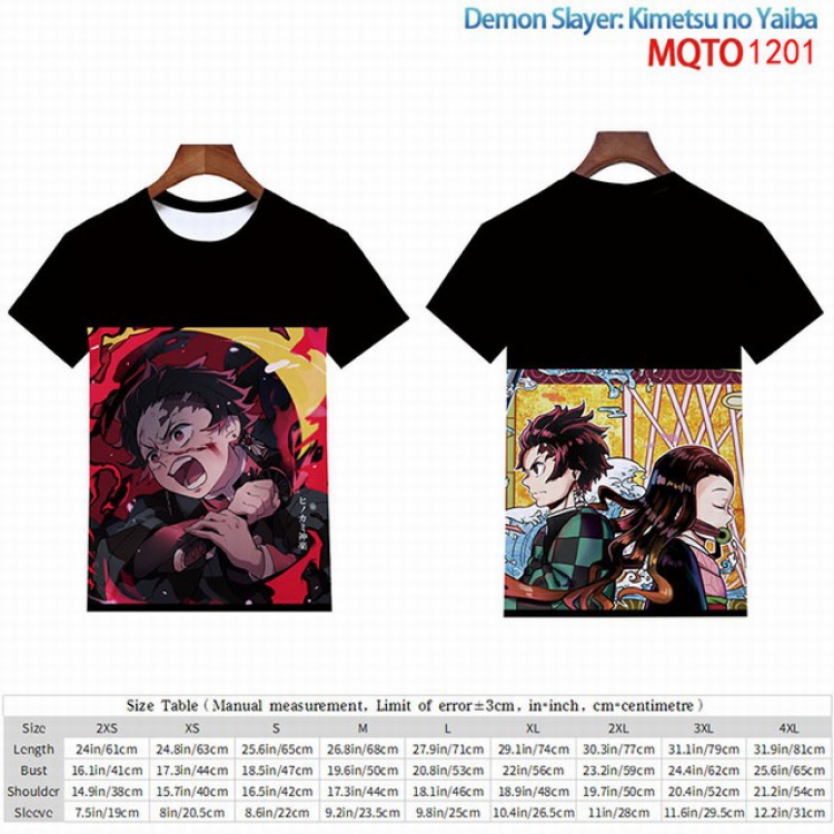 Demon Slayer Kimets Full color short sleeve t-shirt 9 sizes from 2XS to 4XL MQTO-1201