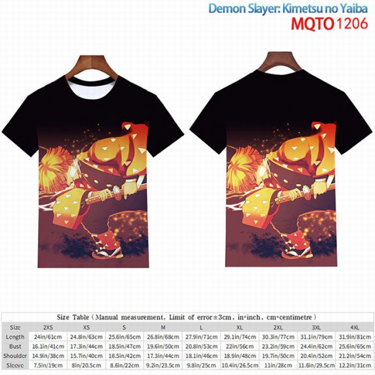 Demon Slayer Kimets Full color short sleeve t-shirt 9 sizes from 2XS to 4XL MQTO-1206
