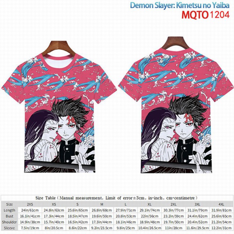 Demon Slayer Kimets Full color short sleeve t-shirt 9 sizes from 2XS to 4XL MQTO-1204