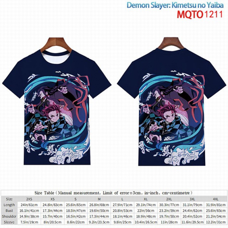 Demon Slayer Kimets Full color short sleeve t-shirt 9 sizes from 2XS to 4XL MQTO-1211