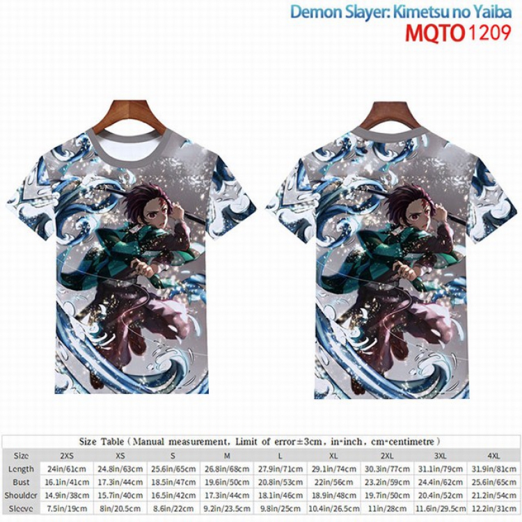 Demon Slayer Kimets Full color short sleeve t-shirt 9 sizes from 2XS to 4XL MQTO-1209