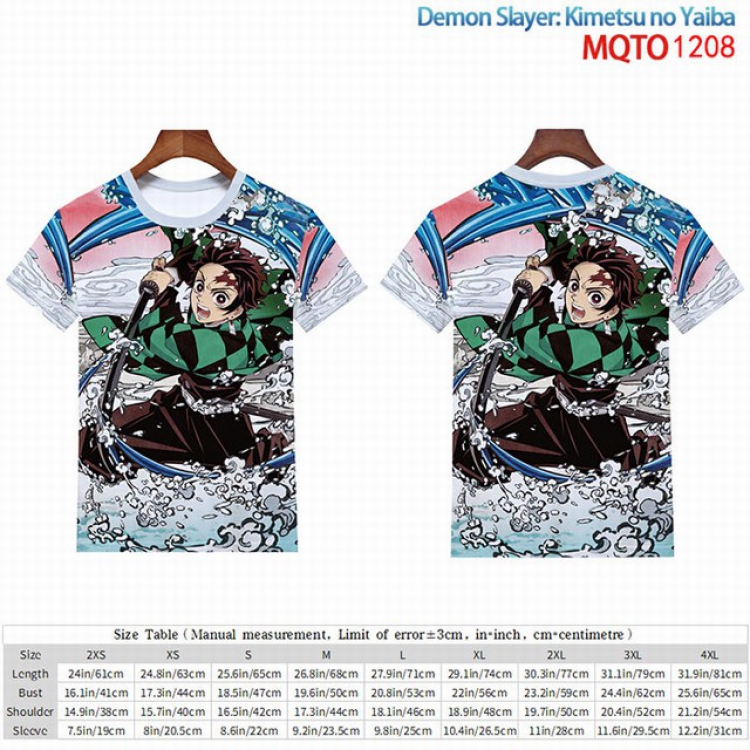 Demon Slayer Kimets Full color short sleeve t-shirt 9 sizes from 2XS to 4XL MQTO-1208