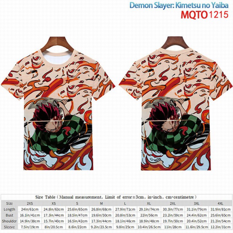 Demon Slayer Kimets Full color short sleeve t-shirt 9 sizes from 2XS to 4XL MQTO-1215
