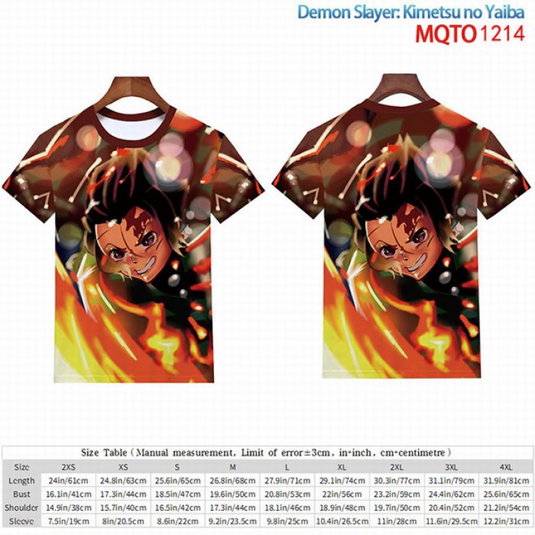 Demon Slayer Kimets Full color short sleeve t-shirt 9 sizes from 2XS to 4XL MQTO-1214