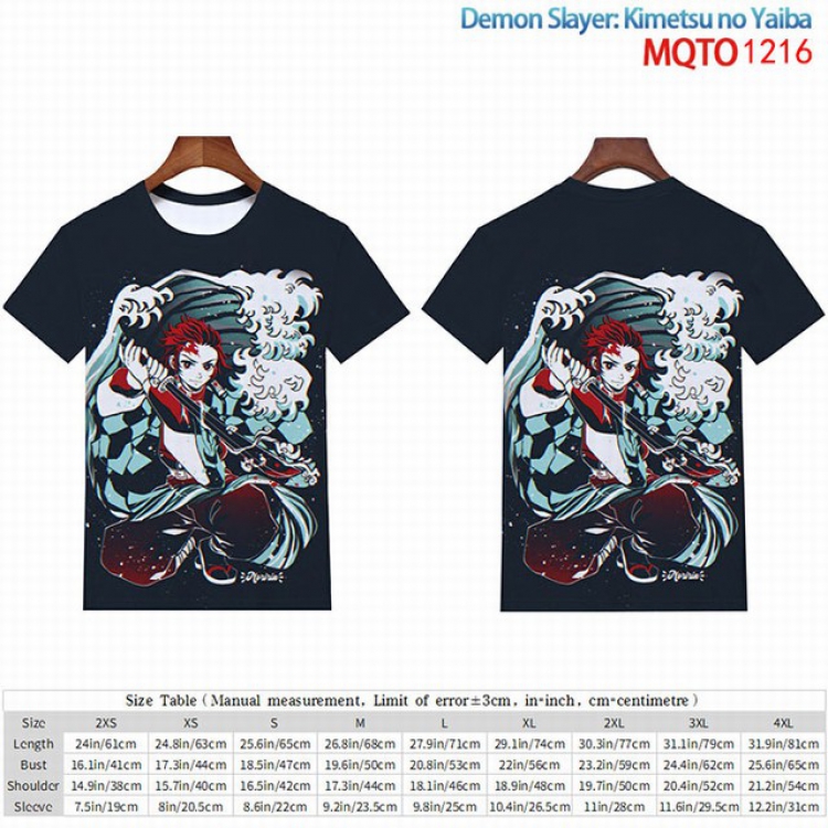 Demon Slayer Kimets Full color short sleeve t-shirt 9 sizes from 2XS to 4XL MQTO-1216