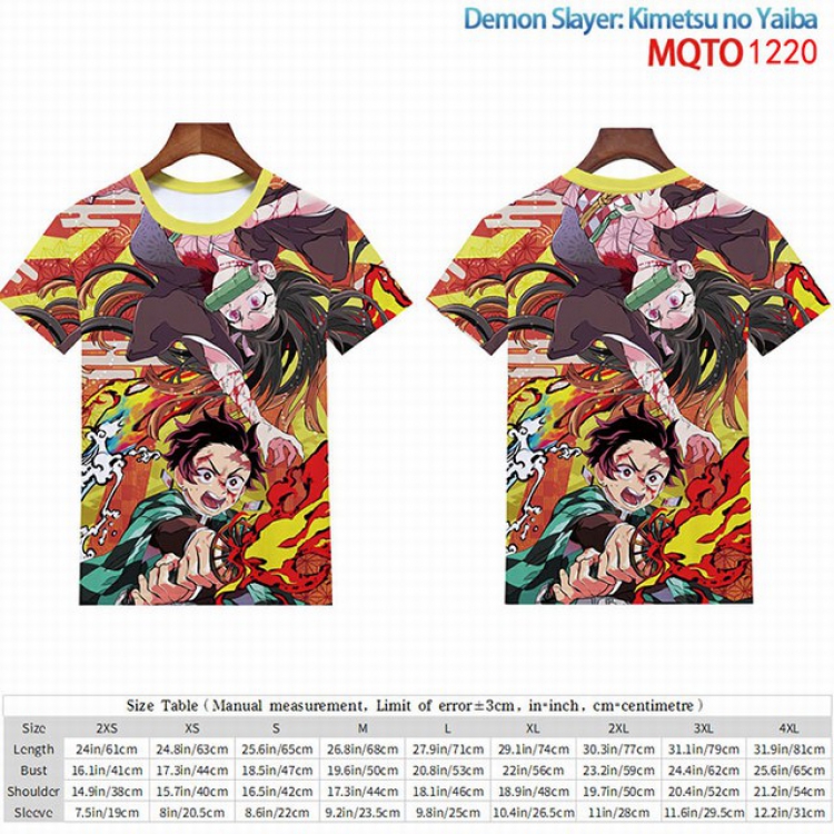 Demon Slayer Kimets Full color short sleeve t-shirt 9 sizes from 2XS to 4XL MQTO-1220
