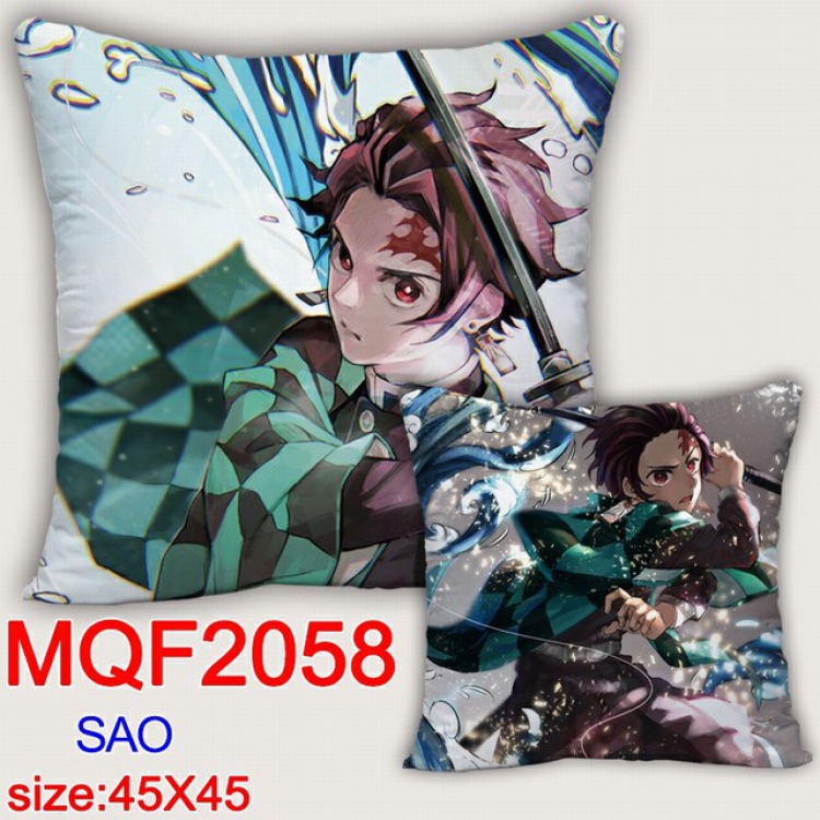 Demon Slayer Kimets Double-sided full color pillow dragon ball 45X45CM MQF 2058 NO FILLING