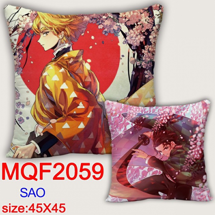 Demon Slayer Kimets Double-sided full color pillow dragon ball 45X45CM MQF 2059 NO FILLING