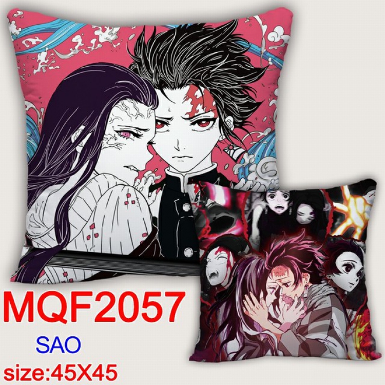 Demon Slayer Kimets Double-sided full color pillow dragon ball 45X45CM MQF 2057 NO FILLING