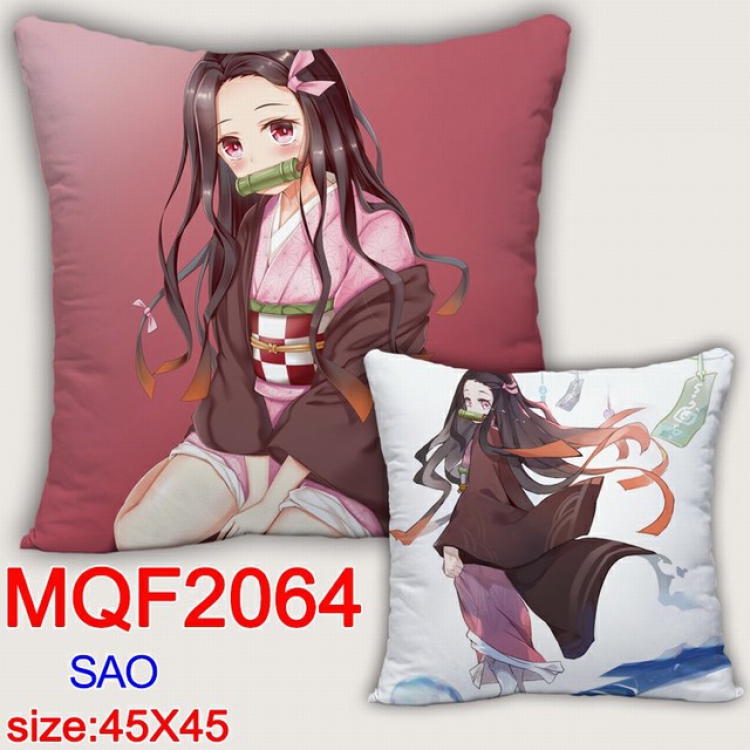 Demon Slayer Kimets Double-sided full color pillow dragon ball 45X45CM MQF 2064 NO FILLING