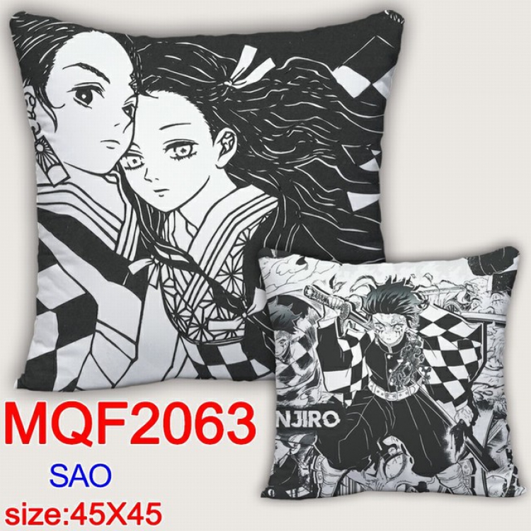 Demon Slayer Kimets Double-sided full color pillow dragon ball 45X45CM MQF 2063 NO FILLING