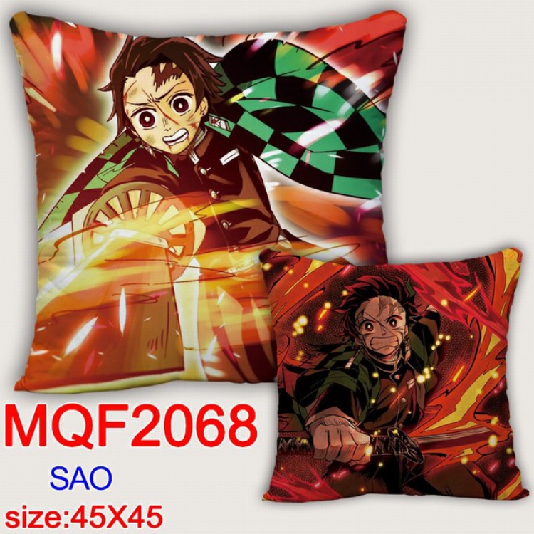 Demon Slayer Kimets Double-sided full color pillow dragon ball 45X45CM MQF 2068 NO FILLING