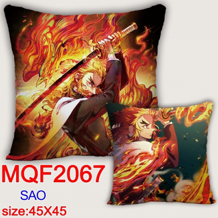 Demon Slayer Kimets Double-sided full color pillow dragon ball 45X45CM MQF 2067 NO FILLING