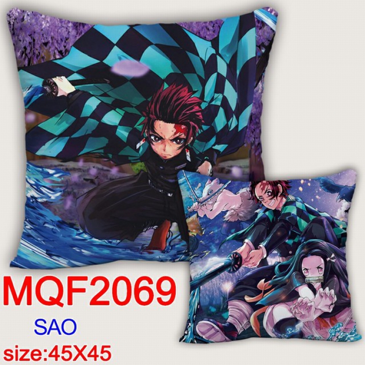 Demon Slayer Kimets Double-sided full color pillow dragon ball 45X45CM MQF 2069 NO FILLING