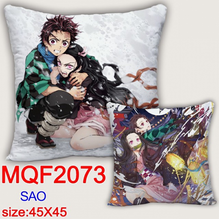 Demon Slayer Kimets Double-sided full color pillow dragon ball 45X45CM MQF 2073 NO FILLING