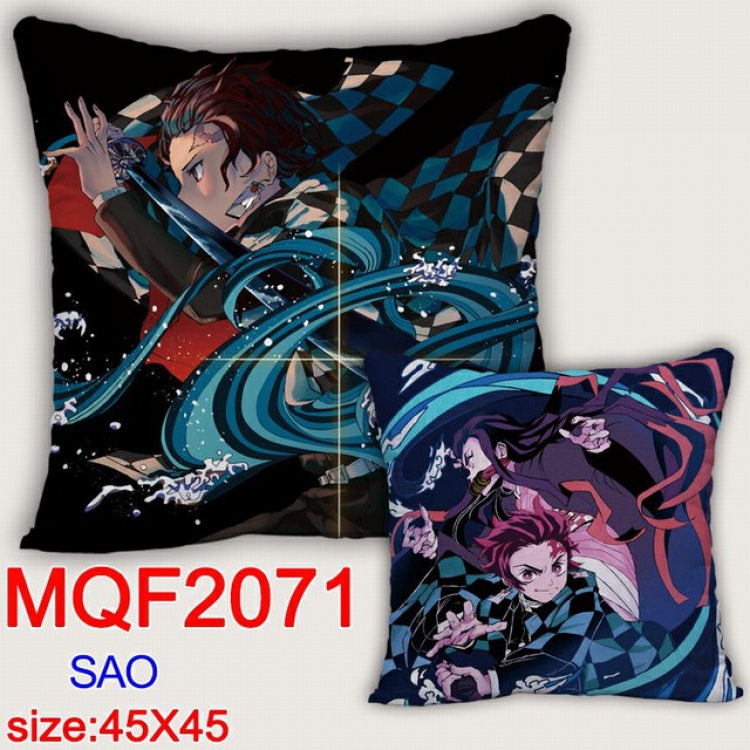 Demon Slayer Kimets Double-sided full color pillow dragon ball 45X45CM MQF 2071 NO FILLING