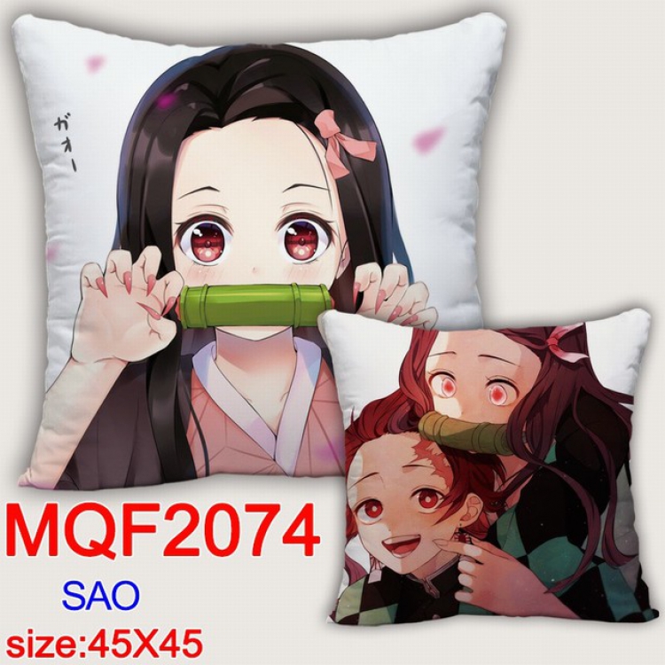 Demon Slayer Kimets Double-sided full color pillow dragon ball 45X45CM MQF 2074 NO FILLING