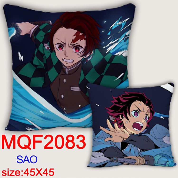 Demon Slayer Kimets Double-sided full color pillow dragon ball 45X45CM MQF 2083 NO FILLING