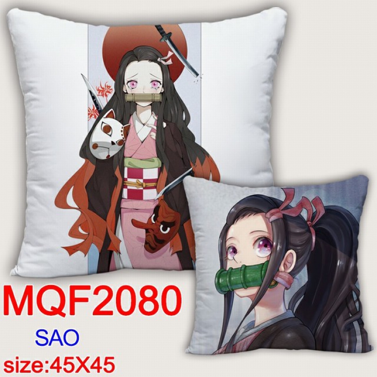 Demon Slayer Kimets Double-sided full color pillow dragon ball 45X45CM MQF 2080 NO FILLING