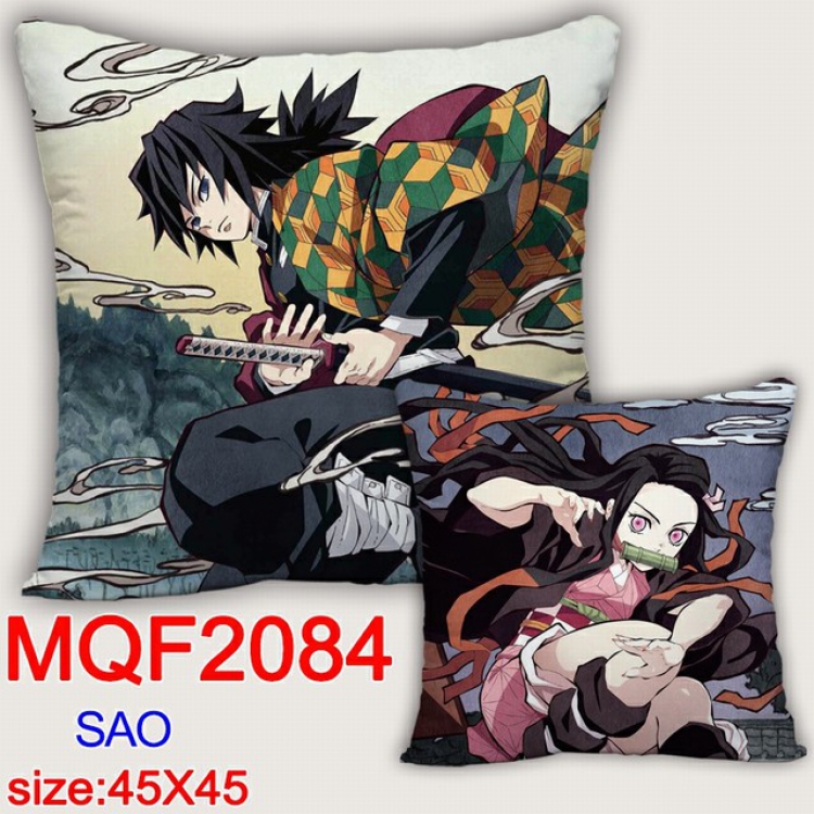 Demon Slayer Kimets Double-sided full color pillow dragon ball 45X45CM MQF 2084 NO FILLING