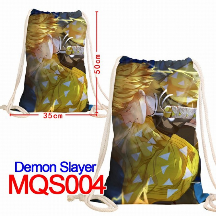 Demon Slayer Kimets Double-sided Full color Handbag Pocket 35X50CM MQS004