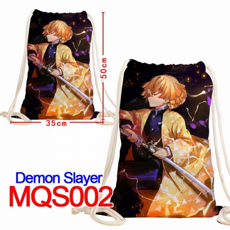 Demon Slayer Kimets Double-sided Full color Handbag Pocket 35X50CM MQS002