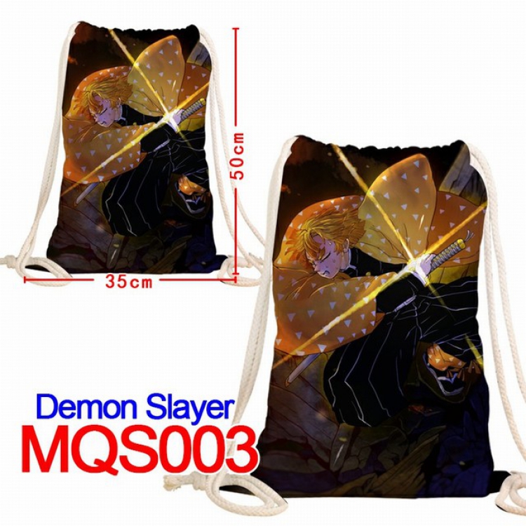 Demon Slayer Kimets Double-sided Full color Handbag Pocket 35X50CM MQS003