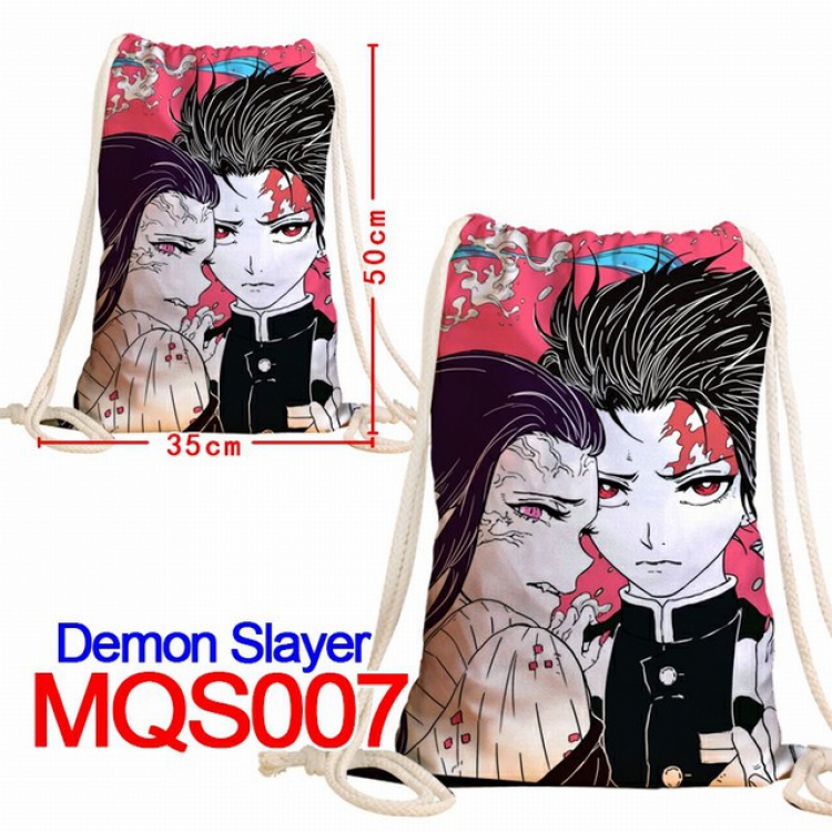 Demon Slayer Kimets Double-sided Full color Handbag Pocket 35X50CM MQS007