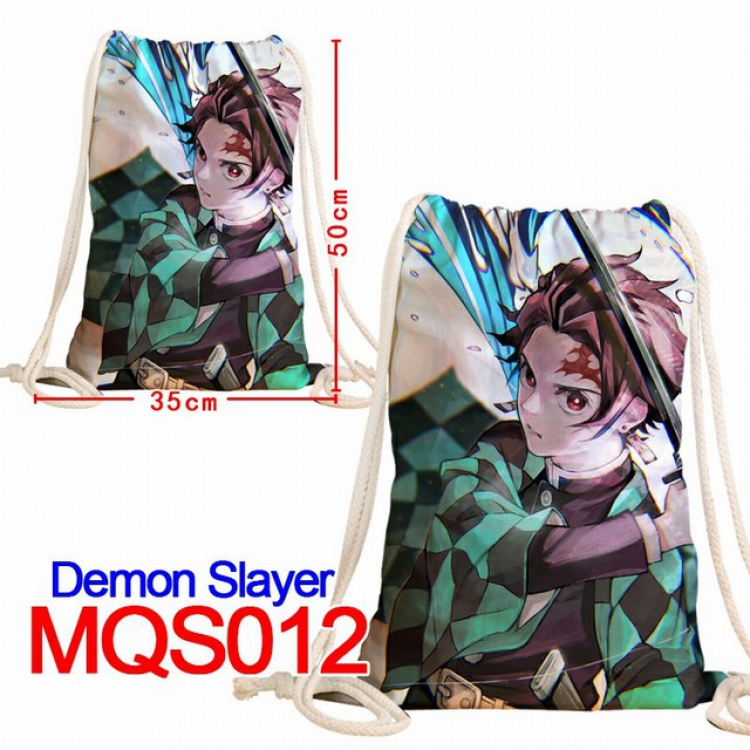 Demon Slayer Kimets Double-sided Full color Handbag Pocket 35X50CM MQS012