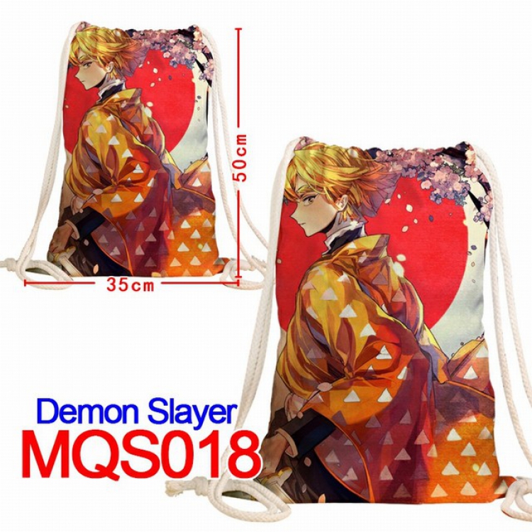 Demon Slayer Kimets Double-sided Full color Handbag Pocket 35X50CM MQS018