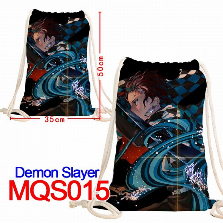 Demon Slayer Kimets Double-sided Full color Handbag Pocket 35X50CM MQS015