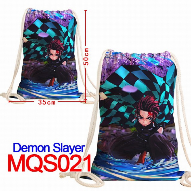 Demon Slayer Kimets Double-sided Full color Handbag Pocket 35X50CM MQS021