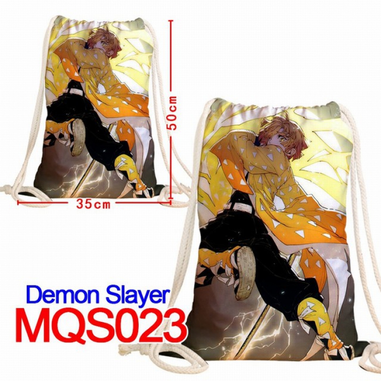 Demon Slayer Kimets Double-sided Full color Handbag Pocket 35X50CM MQS023