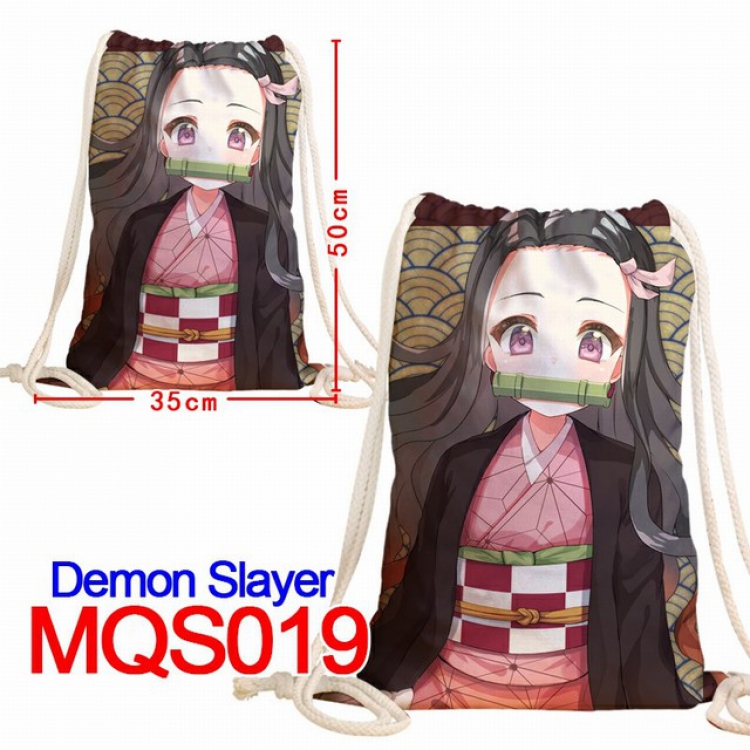 Demon Slayer Kimets Double-sided Full color Handbag Pocket 35X50CM MQS019