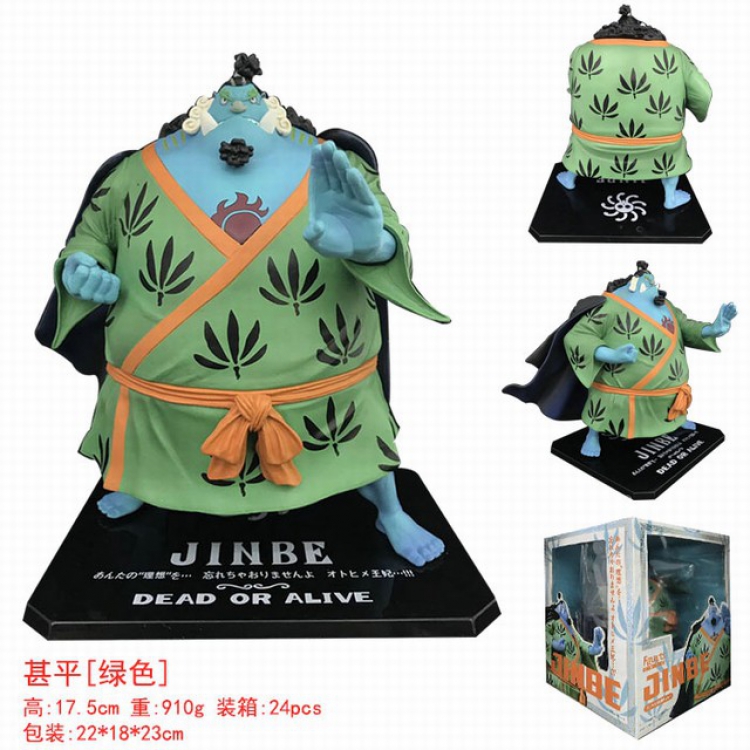One Piece Jinbe Green Boxed Figure Decoration Model 17.5CM 0.91KG Color box size:22X18X23CM