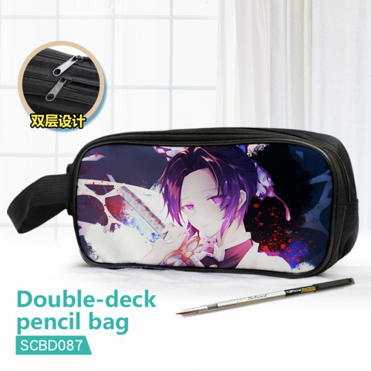 Demon Slayer Kimets Double waterproof pencil case 25X7X12CM-SCBD087