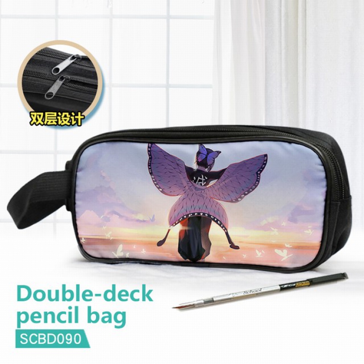 Demon Slayer Kimets Double waterproof pencil case 25X7X12CM-SCBD090