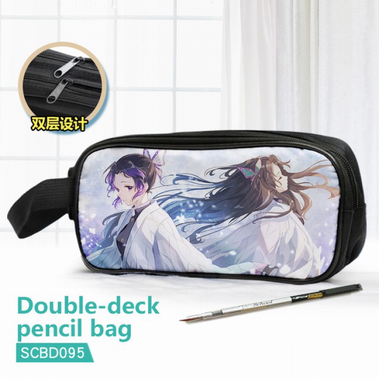 Demon Slayer Kimets Double waterproof pencil case 25X7X12CM-SCBD095