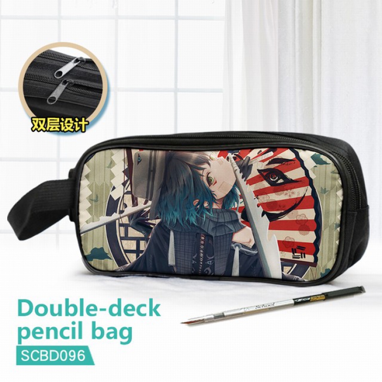 Demon Slayer Kimets Double waterproof pencil case 25X7X12CM-SCBD096