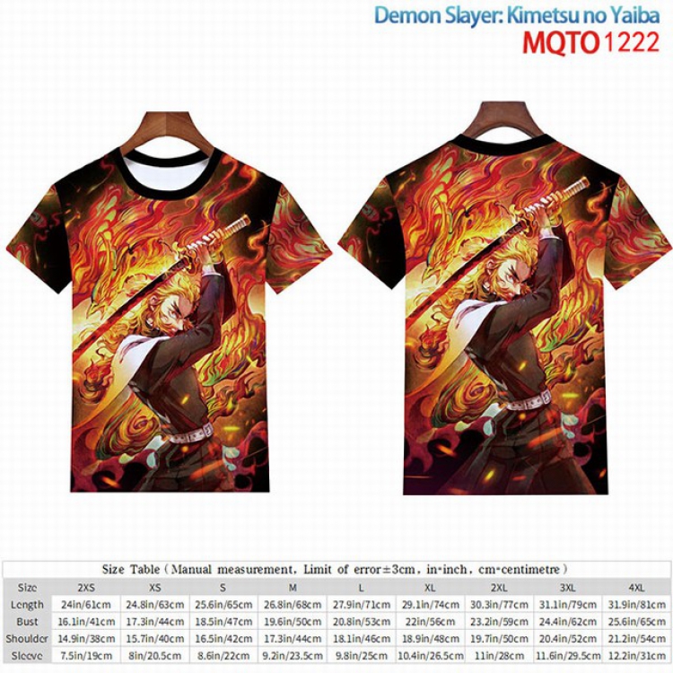 Demon Slayer Kimets Full color short sleeve t-shirt 9 sizes from 2XS to 4XL MQTO-1222