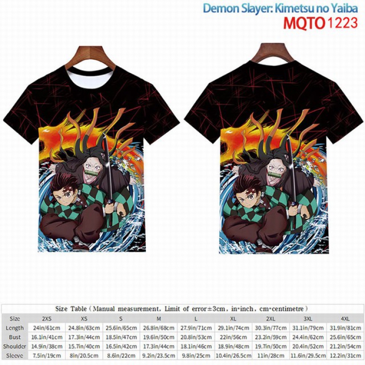 Demon Slayer Kimets Full color short sleeve t-shirt 9 sizes from 2XS to 4XL MQTO-1223
