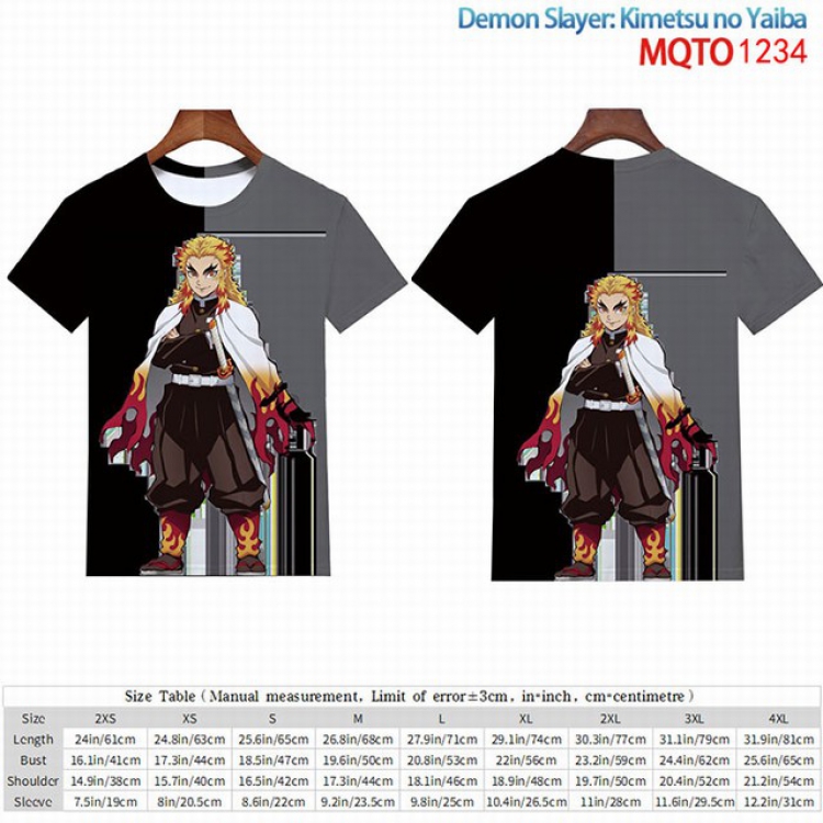 Demon Slayer Kimets Full color short sleeve t-shirt 9 sizes from 2XS to 4XL MQTO-1234