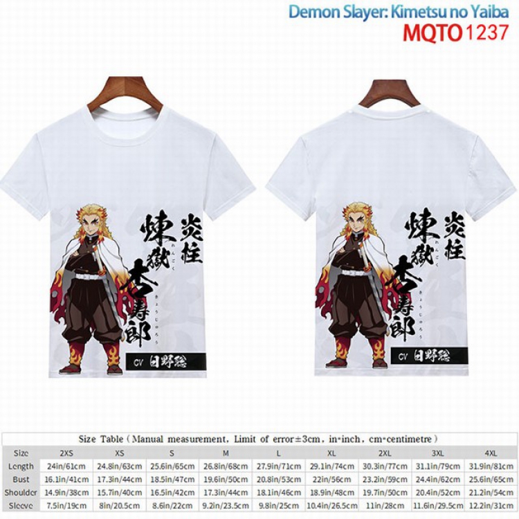 Demon Slayer Kimets Full color short sleeve t-shirt 9 sizes from 2XS to 4XL MQTO-1237