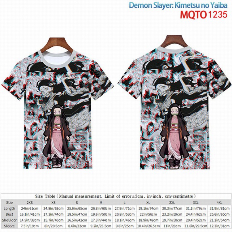Demon Slayer Kimets Full color short sleeve t-shirt 9 sizes from 2XS to 4XL MQTO-1235