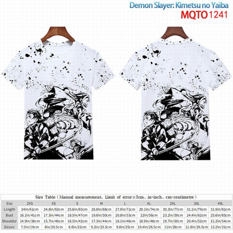 Demon Slayer Kimets Full color short sleeve t-shirt 9 sizes from 2XS to 4XL MQTO-1241