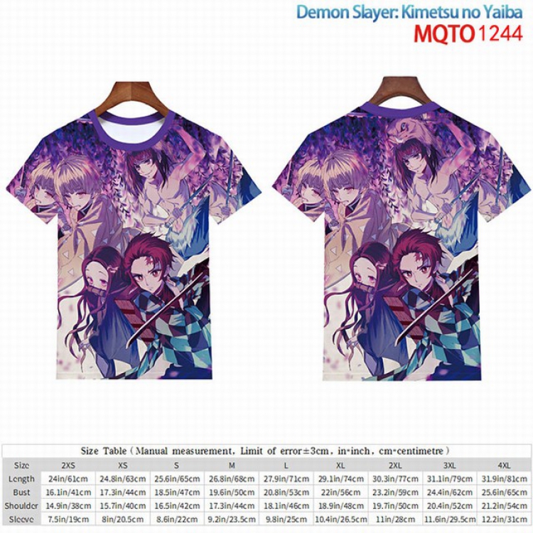 Demon Slayer Kimets Full color short sleeve t-shirt 9 sizes from 2XS to 4XL MQTO-1244