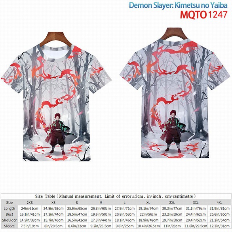 Demon Slayer Kimets Full color short sleeve t-shirt 9 sizes from 2XS to 4XL MQTO-1247