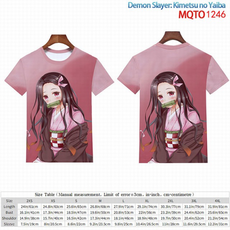 Demon Slayer Kimets Full color short sleeve t-shirt 9 sizes from 2XS to 4XL MQTO-1246