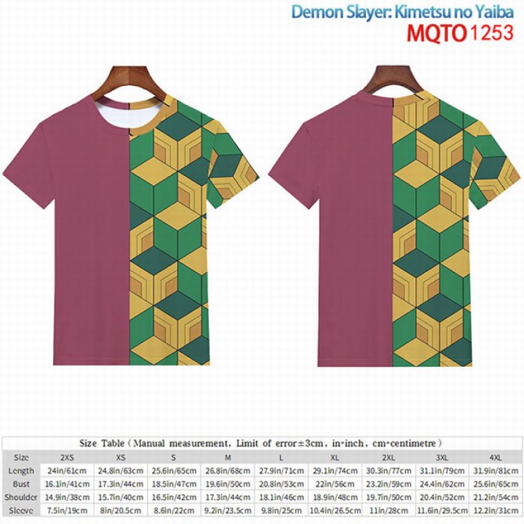 Demon Slayer Kimets Full color short sleeve t-shirt 9 sizes from 2XS to 4XL MQTO-1253
